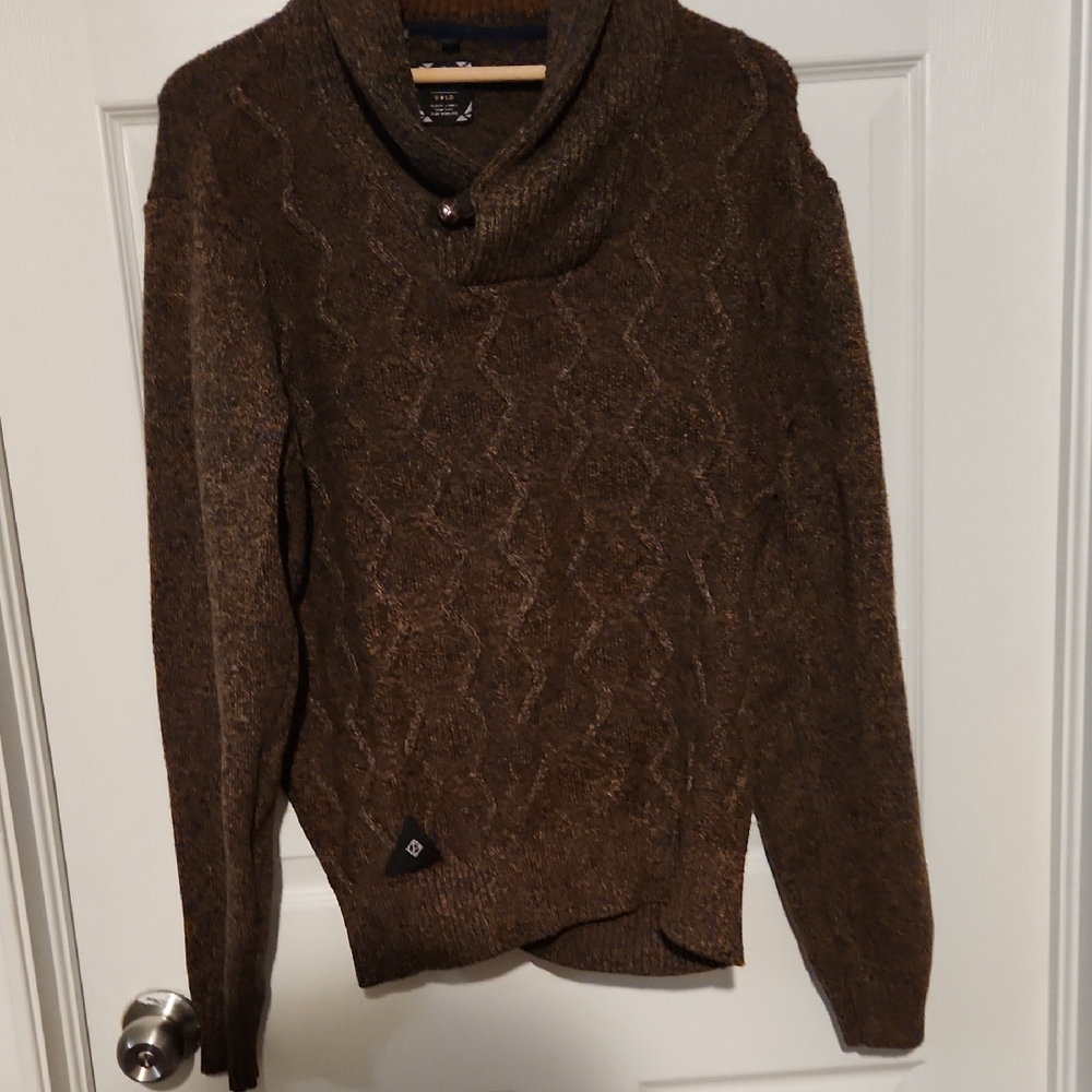 Point Zero Men's Sweater - Rich Brown Sz XXL